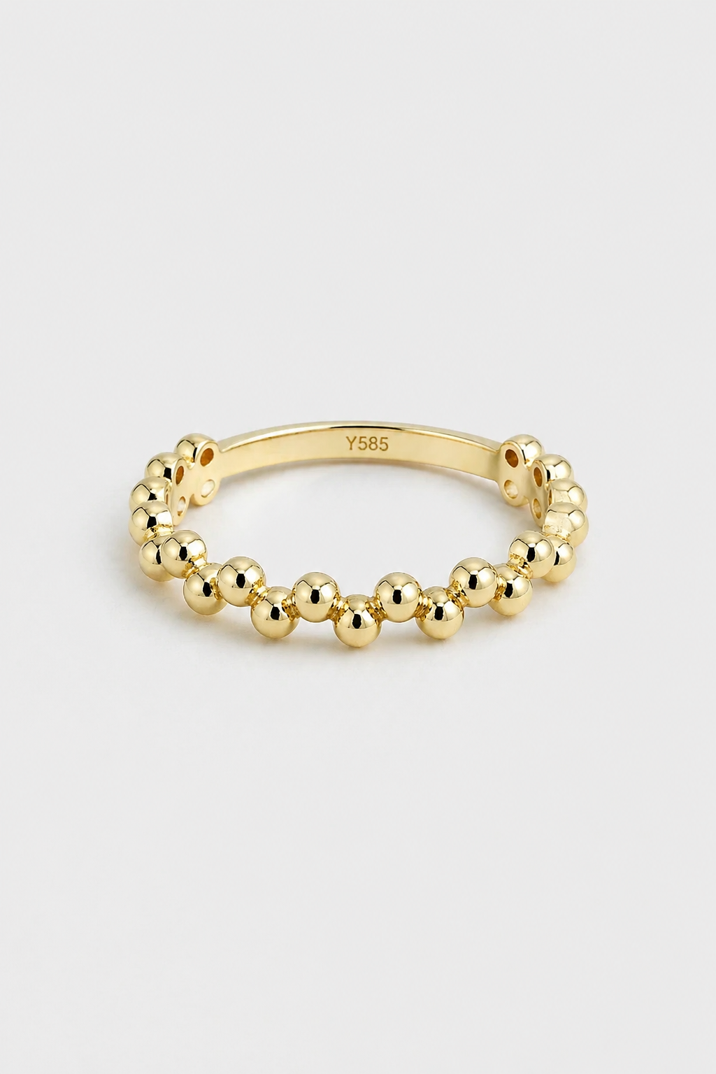 Beaded Band Ring · Yellow Gold · Setup