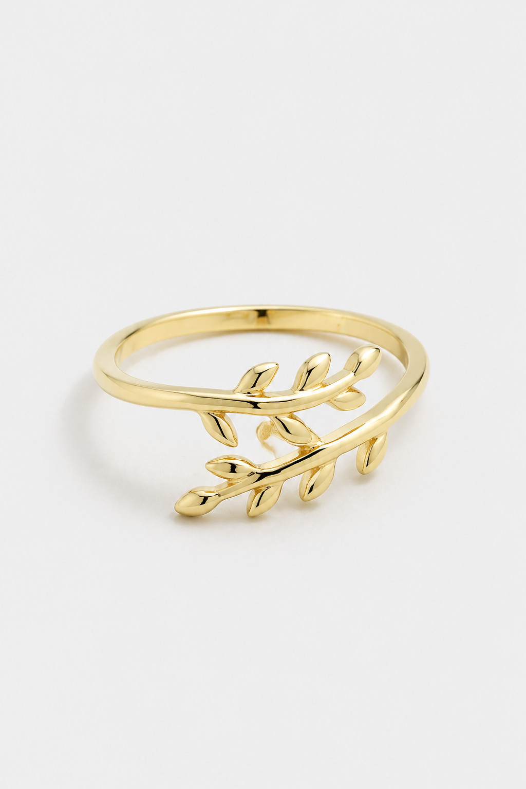 Leaf Vine Ring · Yellow Gold · Setup