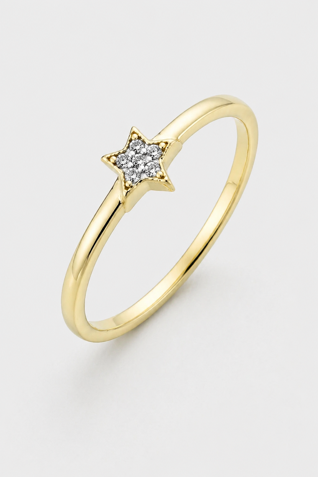 Star Pave Ring · Yellow Gold · Setup 6