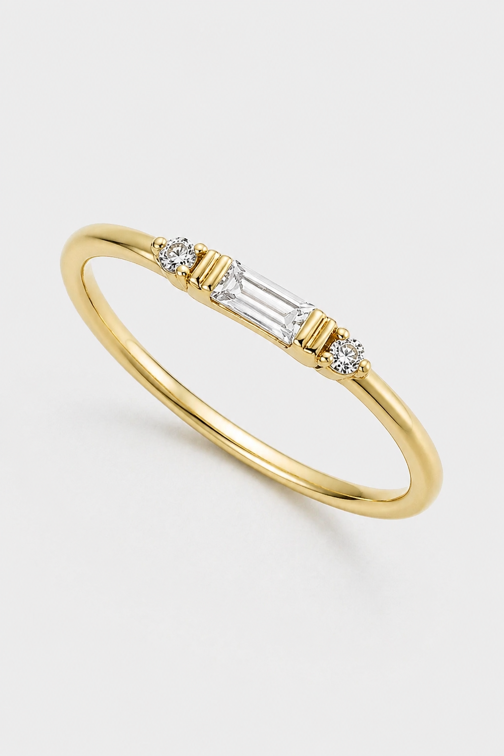 Baguette Trio Ring · Yellow Gold · Setup 6