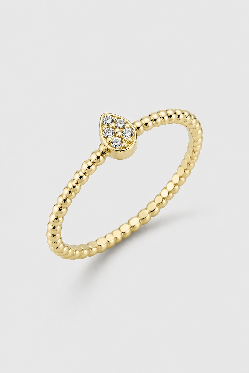 Beaded Heart Ring · Yellow Gold · Setup 6