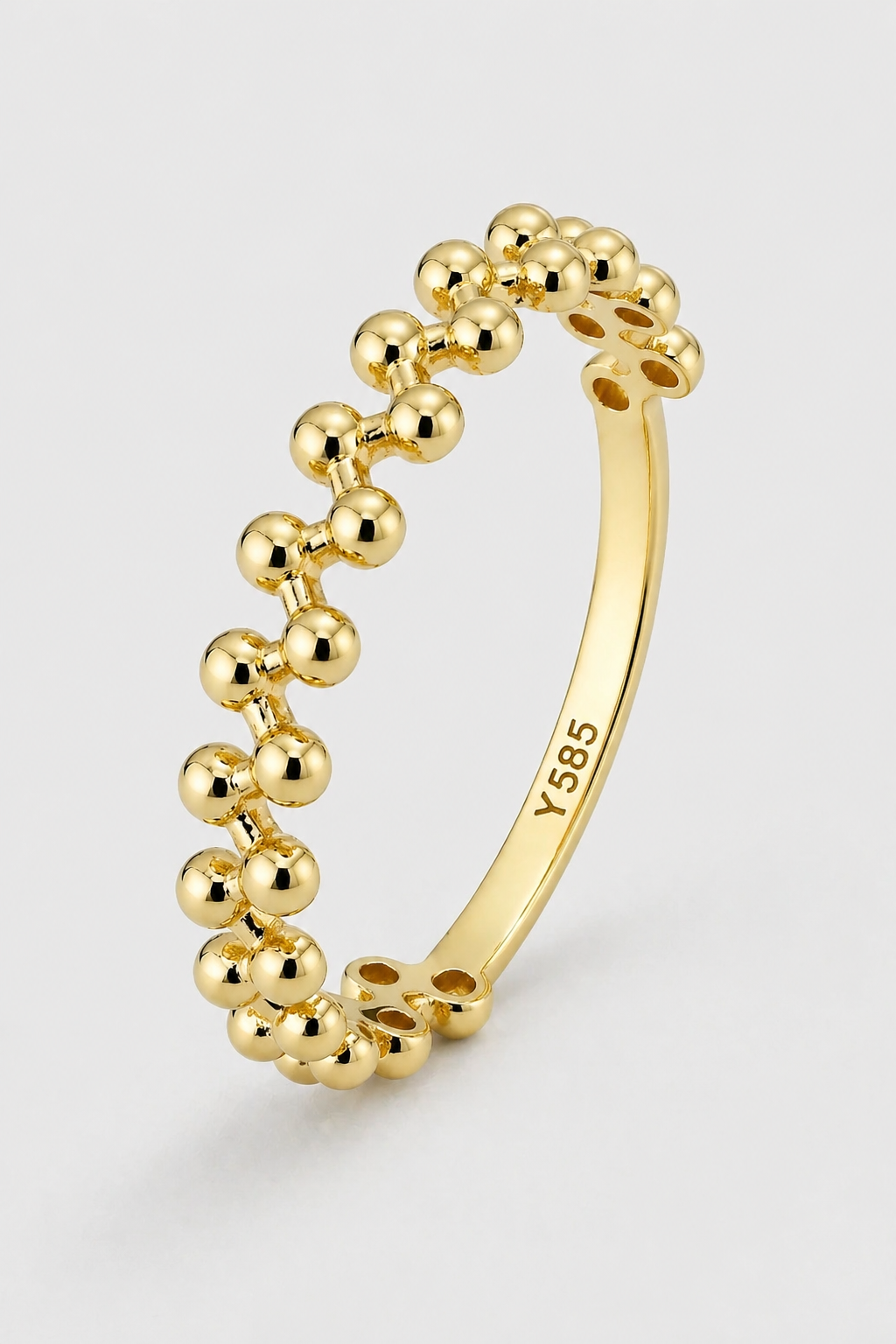 Beaded Band Ring · Yellow Gold · Setup 6