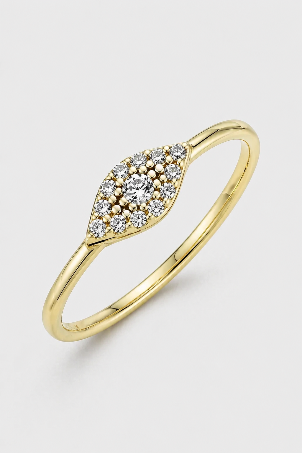 Evil Eye Marquise Ring · Yellow Gold · Setup 6