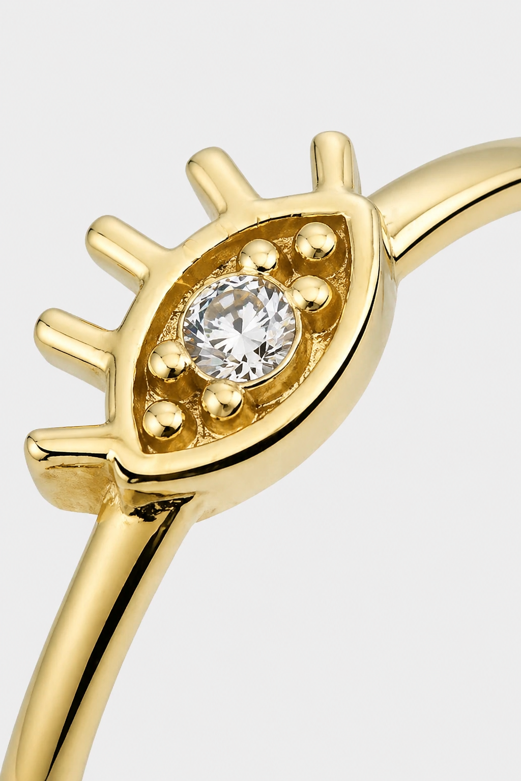 Evil Eye Ring · Yellow Gold · Setup 2