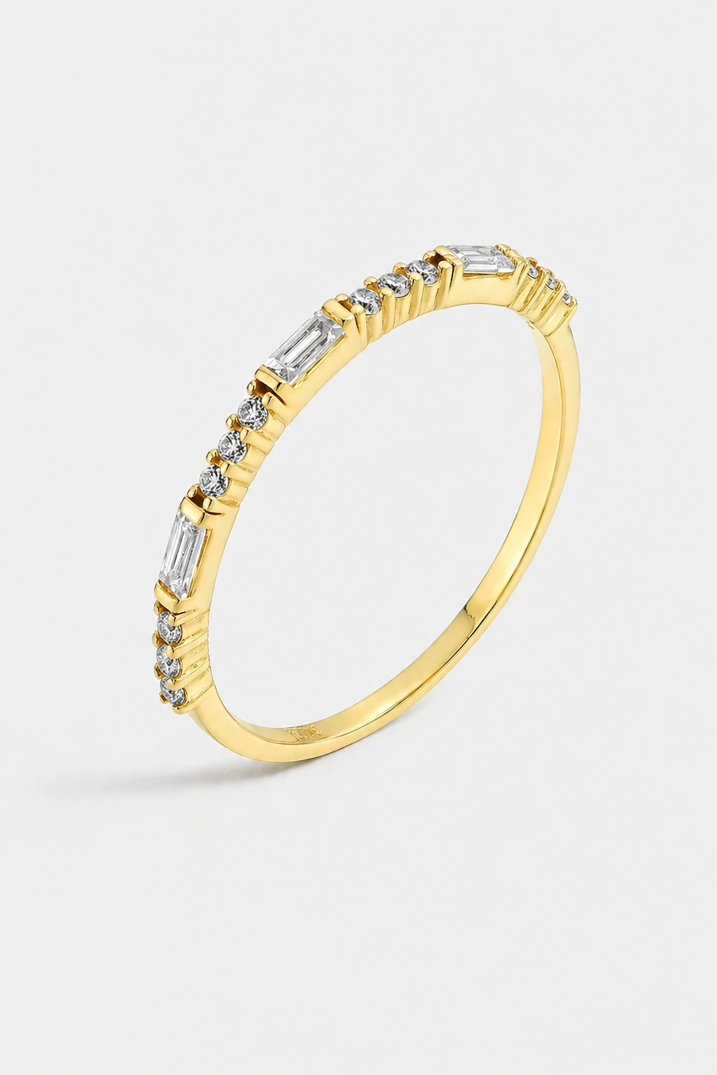 Baguette Band Ring · Yellow Gold · Setup 6