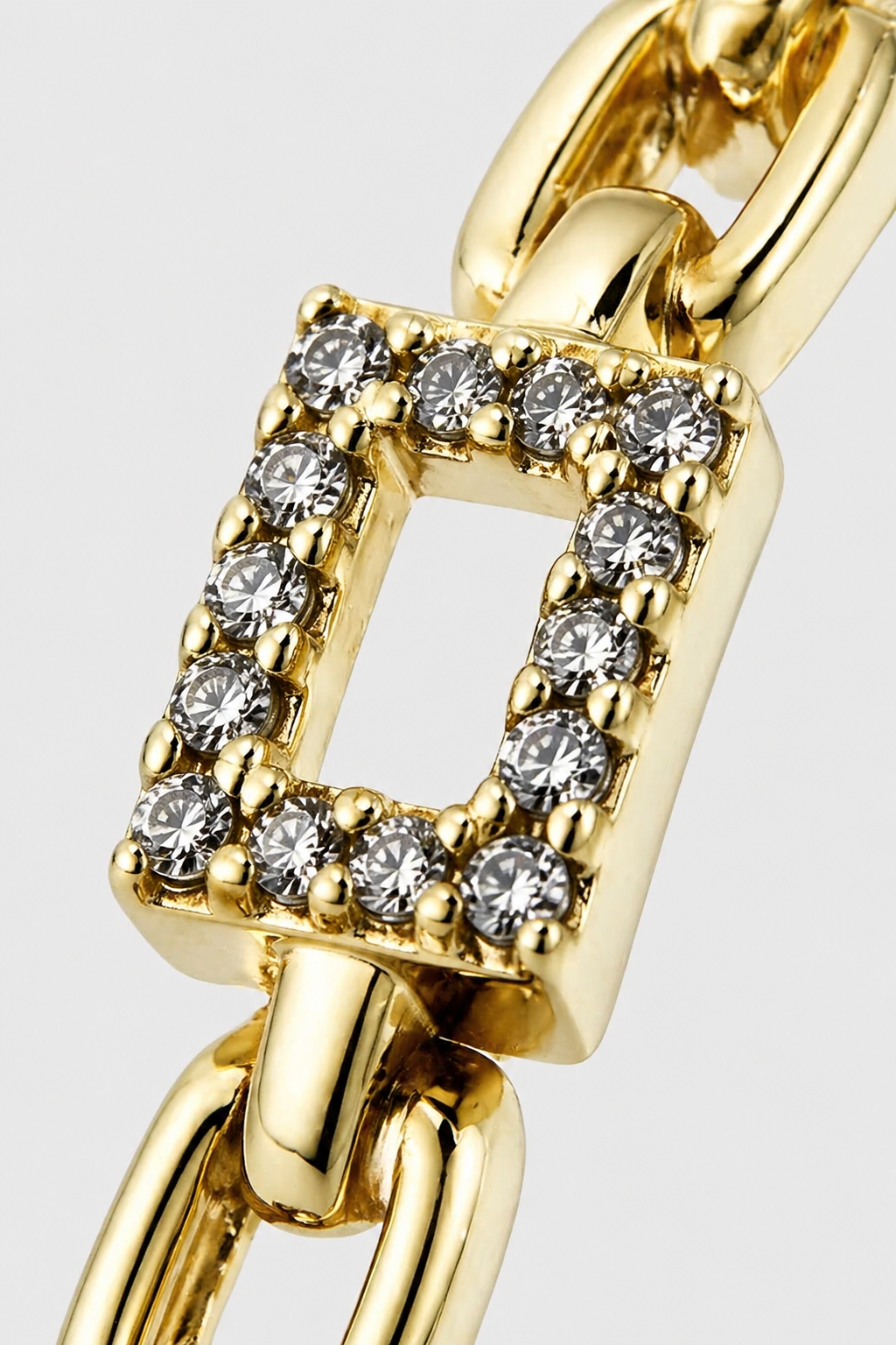 Linked Pave Ring · Yellow Gold · Setup 2