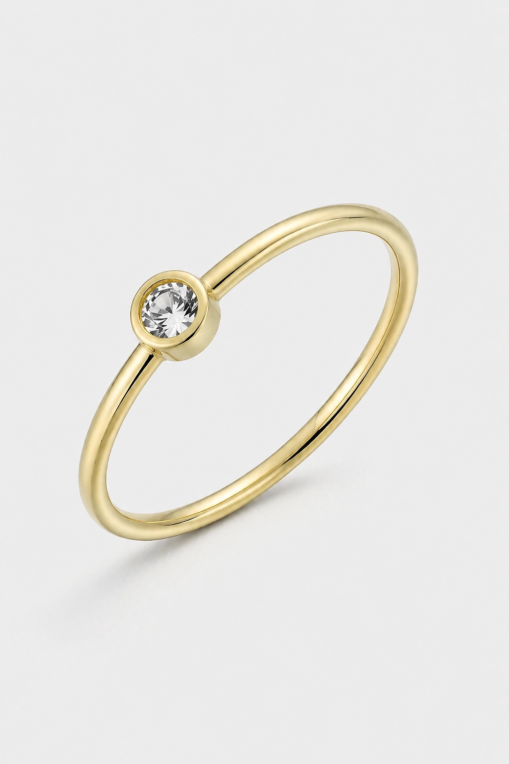 Bezel Solitaire Ring · Yellow Gold · Setup 6