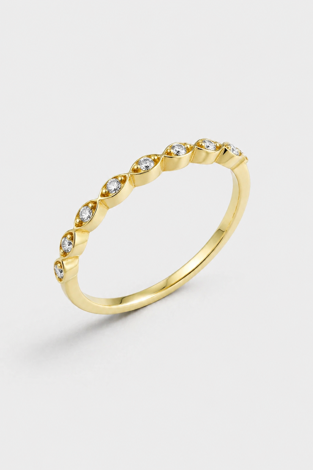 Marquise Bezel Band Ring · Yellow Gold · Setup 6