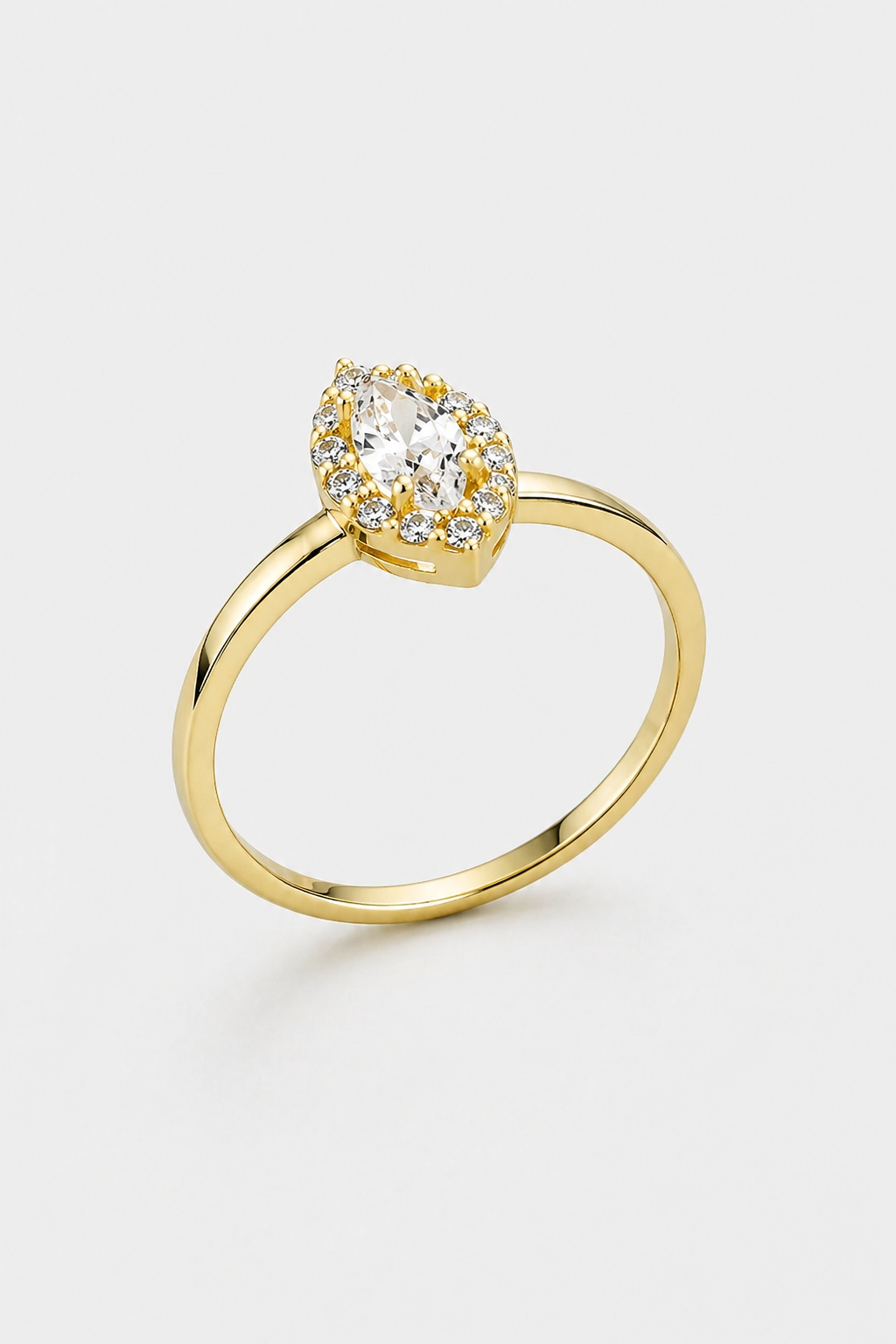 Marquise Halo Ring · Yellow Gold · Setup 6