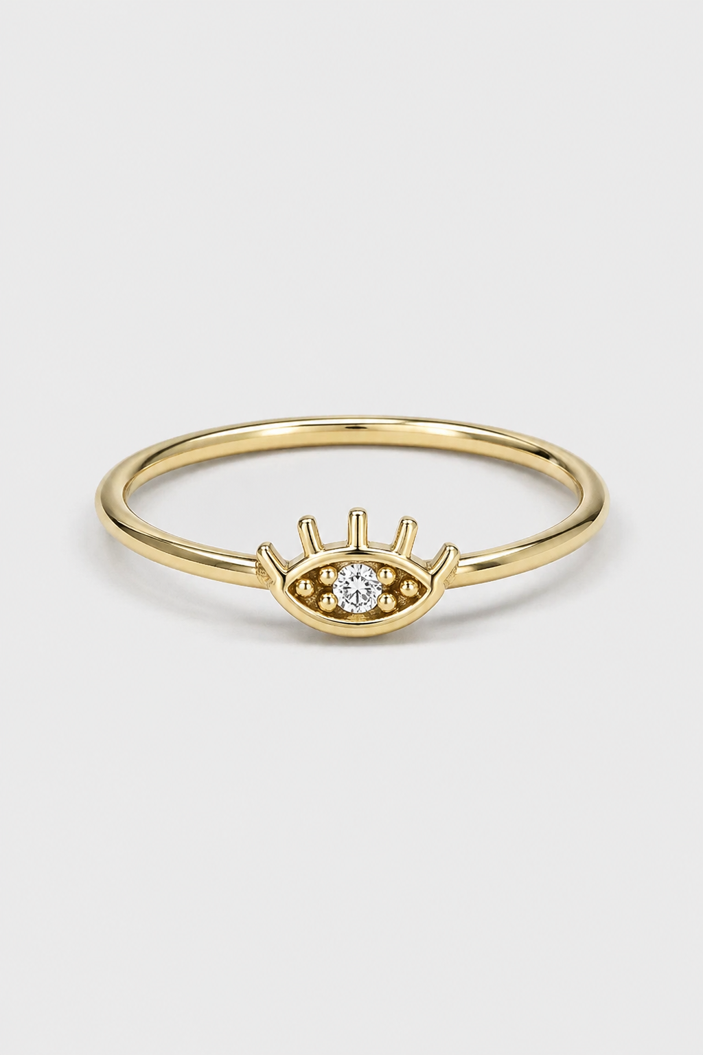 Evil Eye Ring · Yellow Gold · Setup