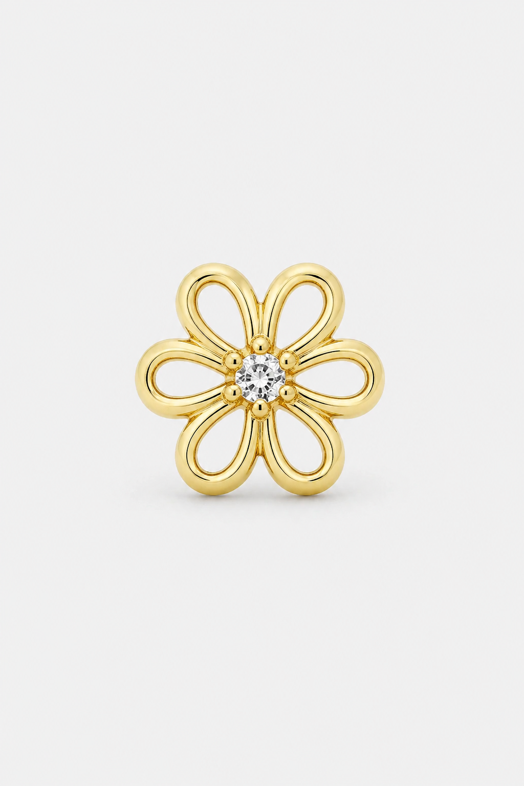 Open Bloom Studs · Yellow Gold · Prompt 3