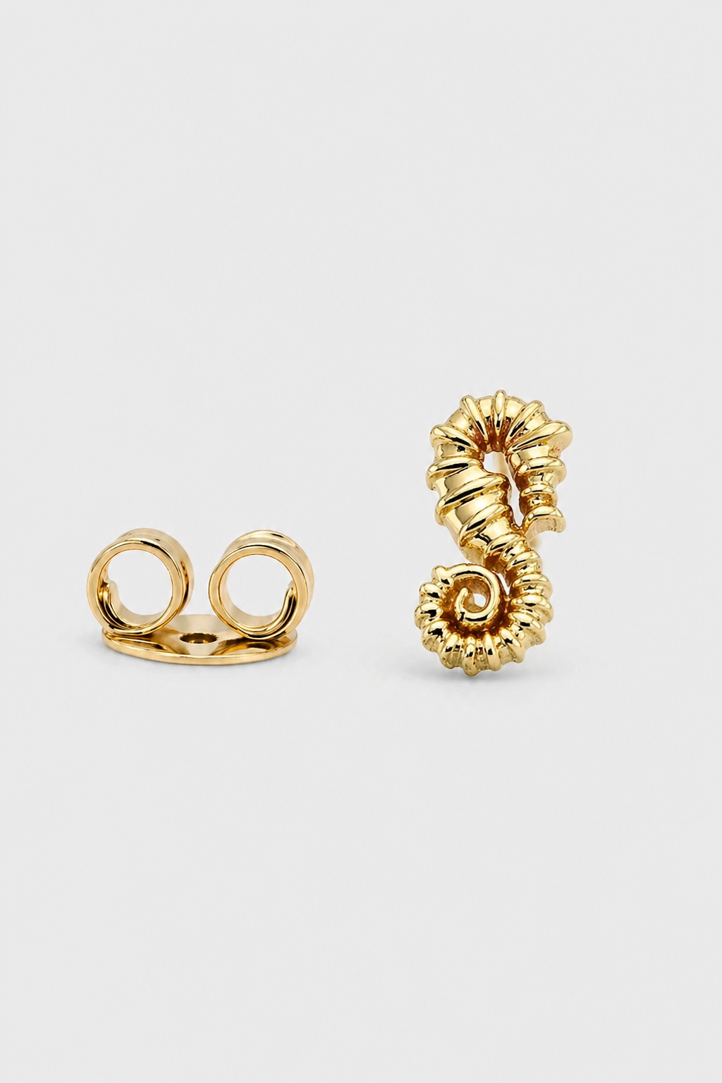 Spiral Shell Studs · Yellow Gold · Prompt 4