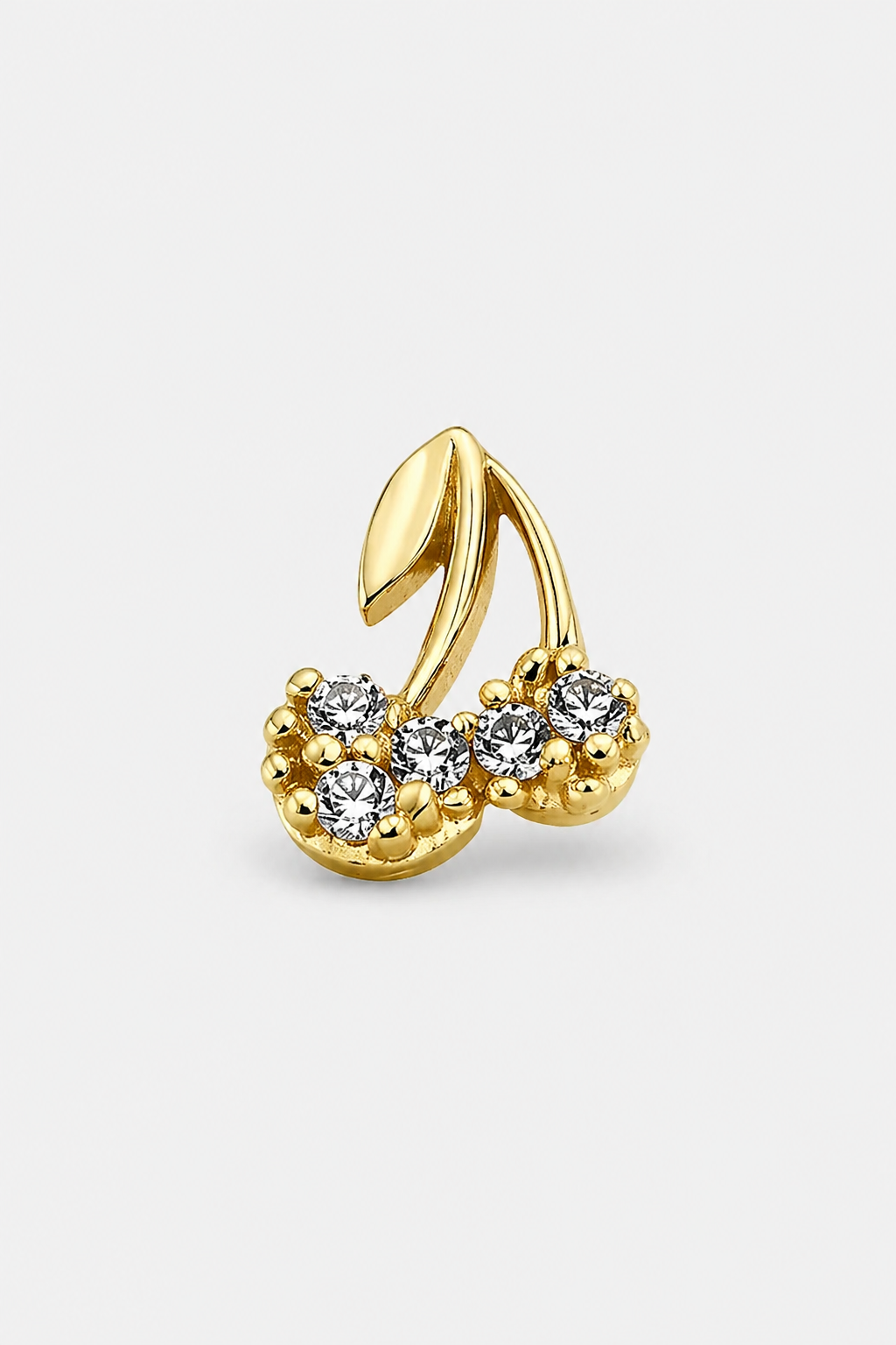 Cherry Trio Studs · Yellow Gold · Prompt 3
