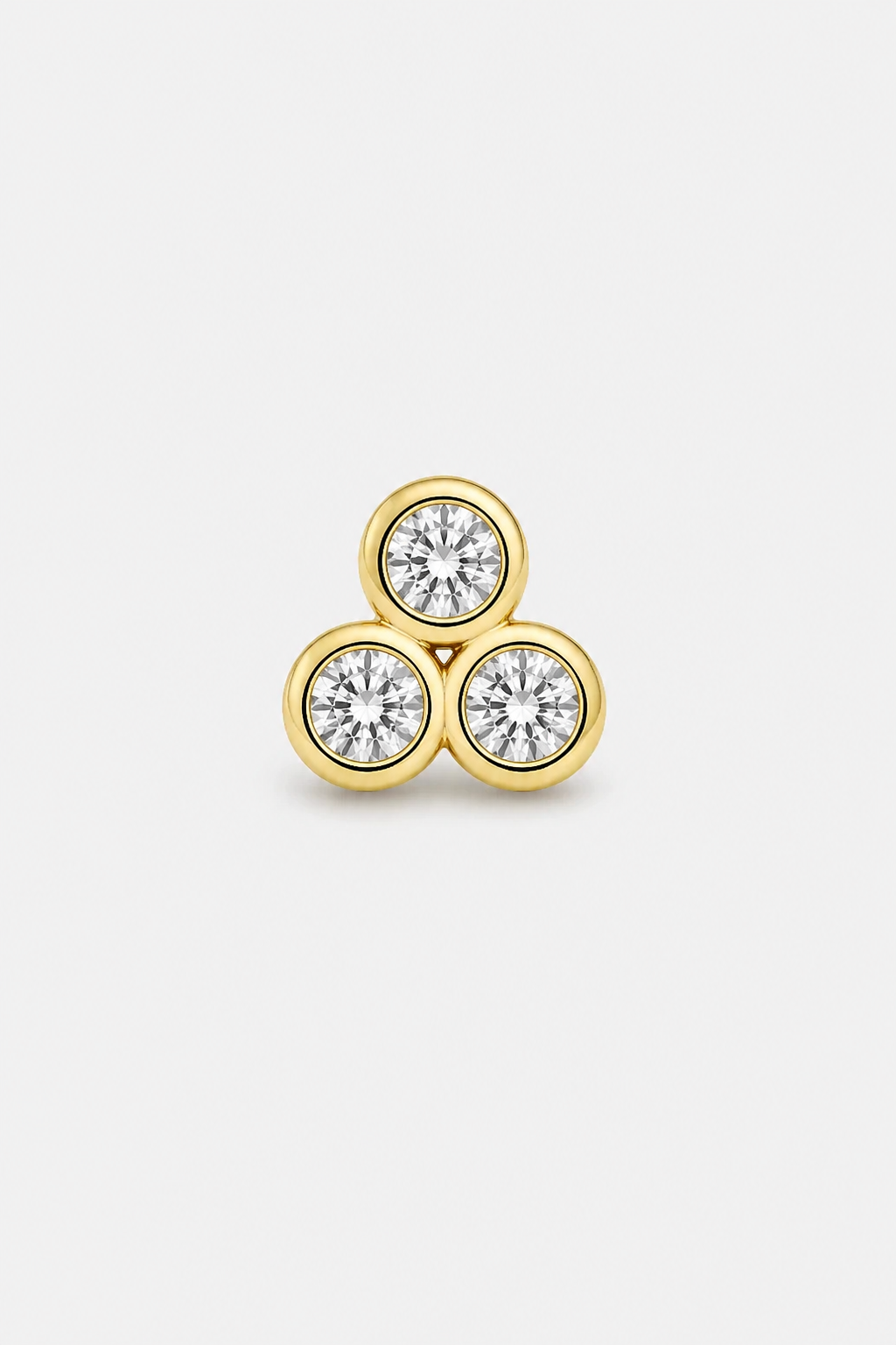 Trio Cluster Studs · Yellow Gold · Prompt 3