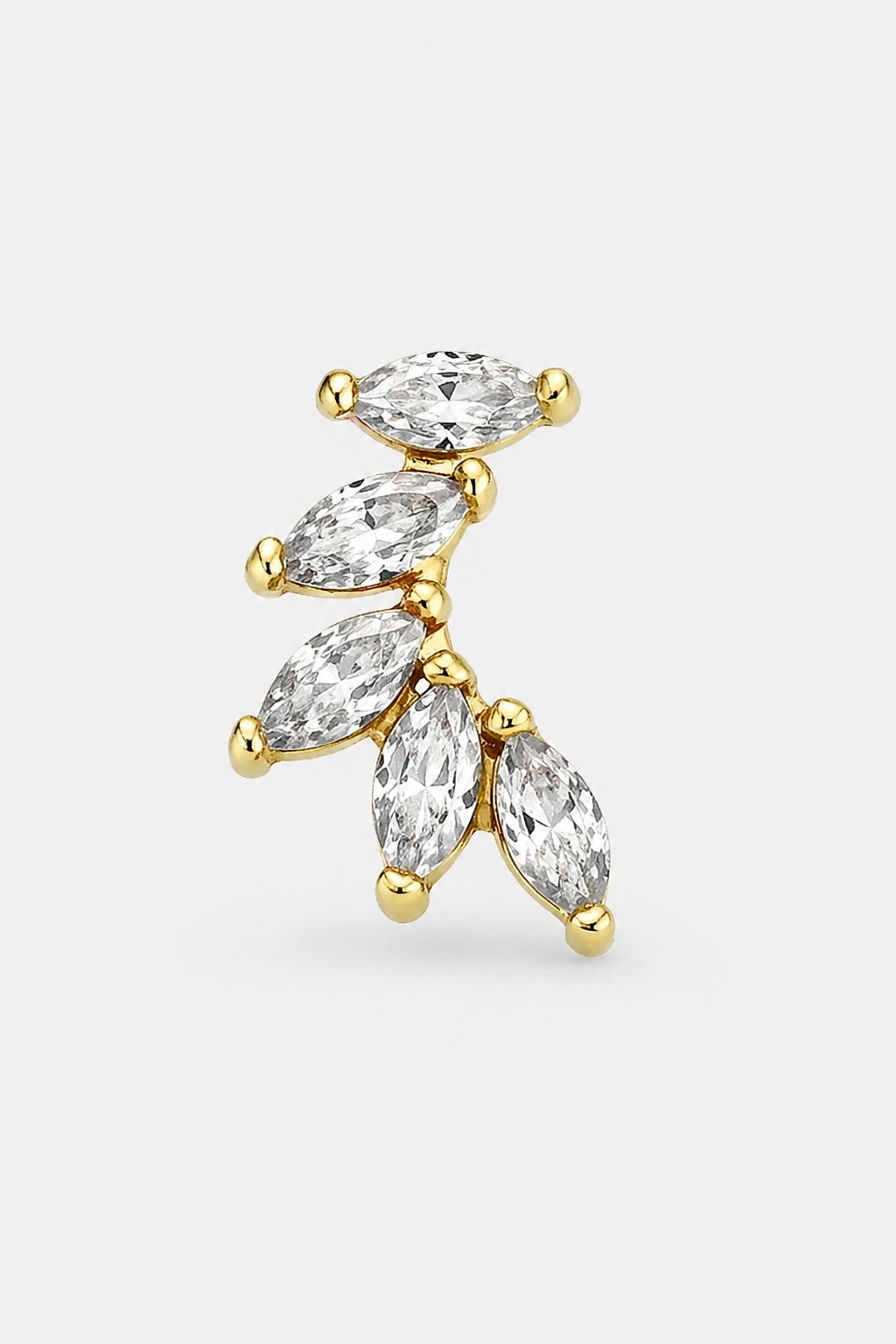 Marquise Arc Studs · Yellow Gold · Prompt 3