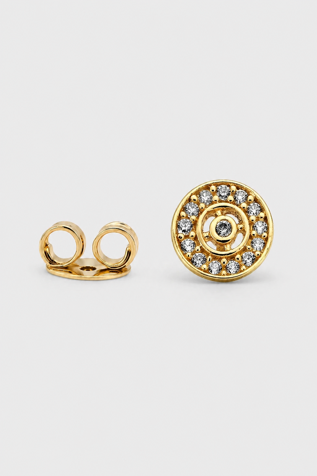 Halo Disc Studs · Yellow Gold · Prompt 4