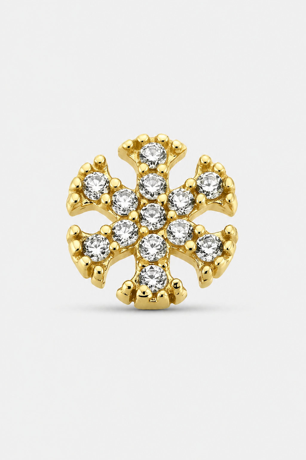 Round Bloom Studs · Yellow Gold · Prompt 3