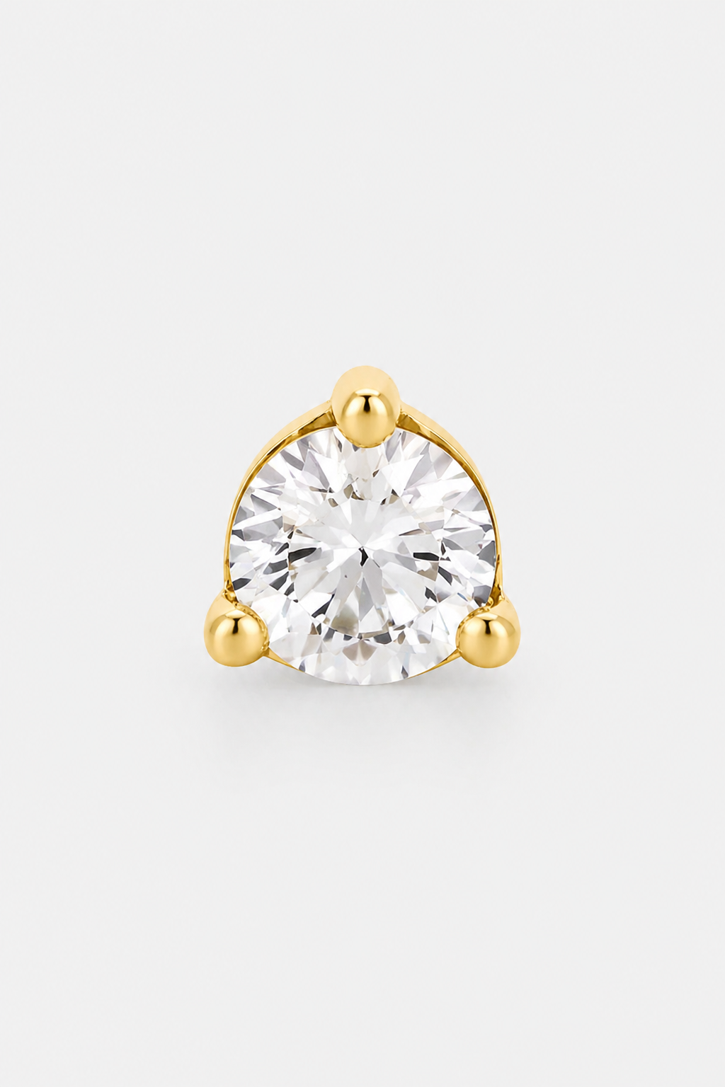 Three Prong Solitaire Flatback · Yellow Gold · Setup 2