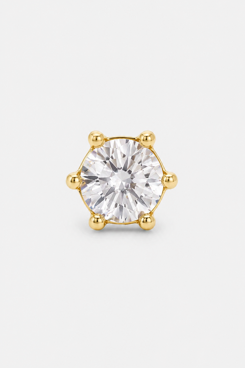 14k Gold Flatback Piercing mit klaren Zirkonia · Yellow Gold · Setup 2 [mj-base:001-0003] [mj-variant:001] [mj-role:product_gallery] [mj-rank:22]