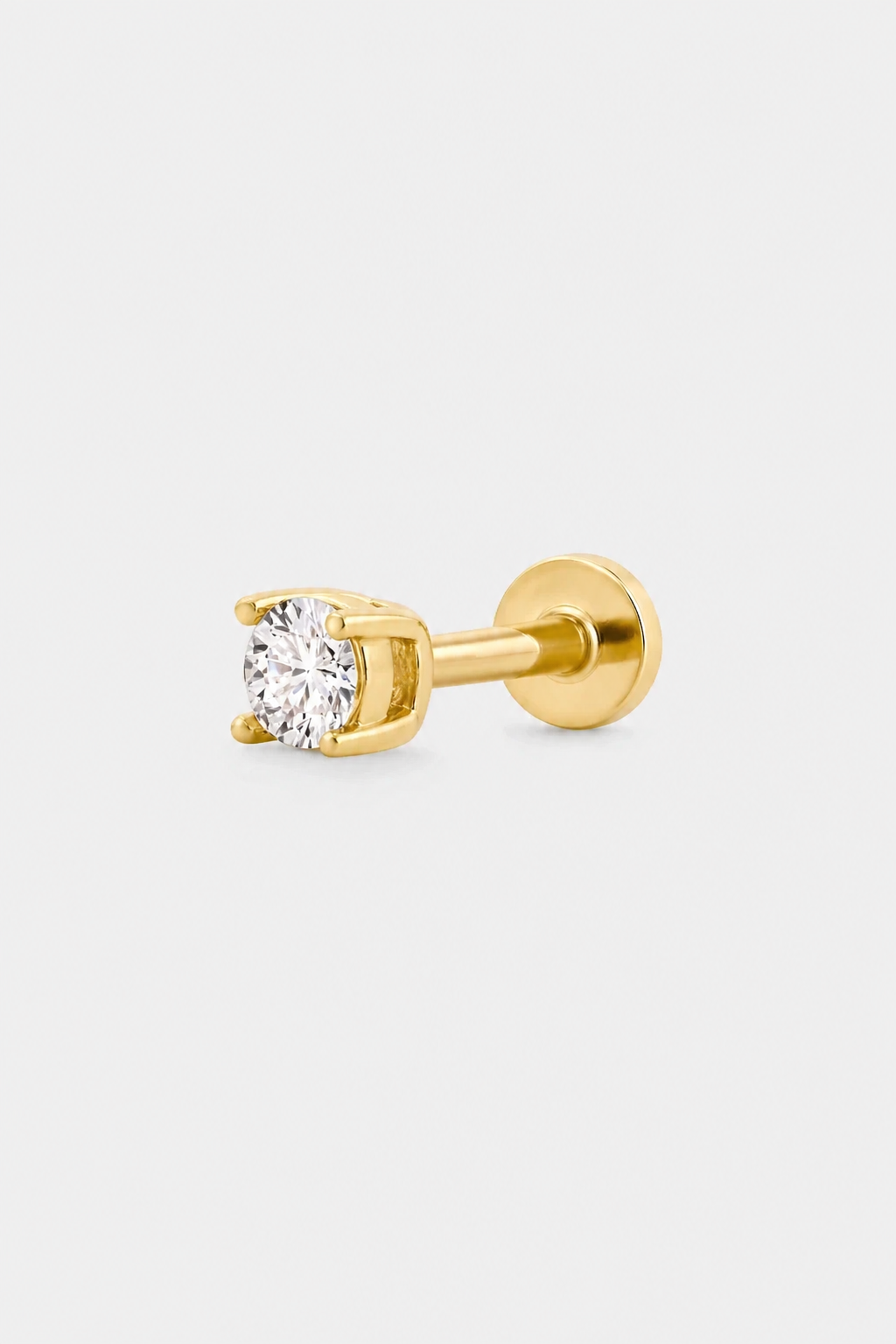 Solitaire Crown Flatback · Yellow Gold · Setup 3