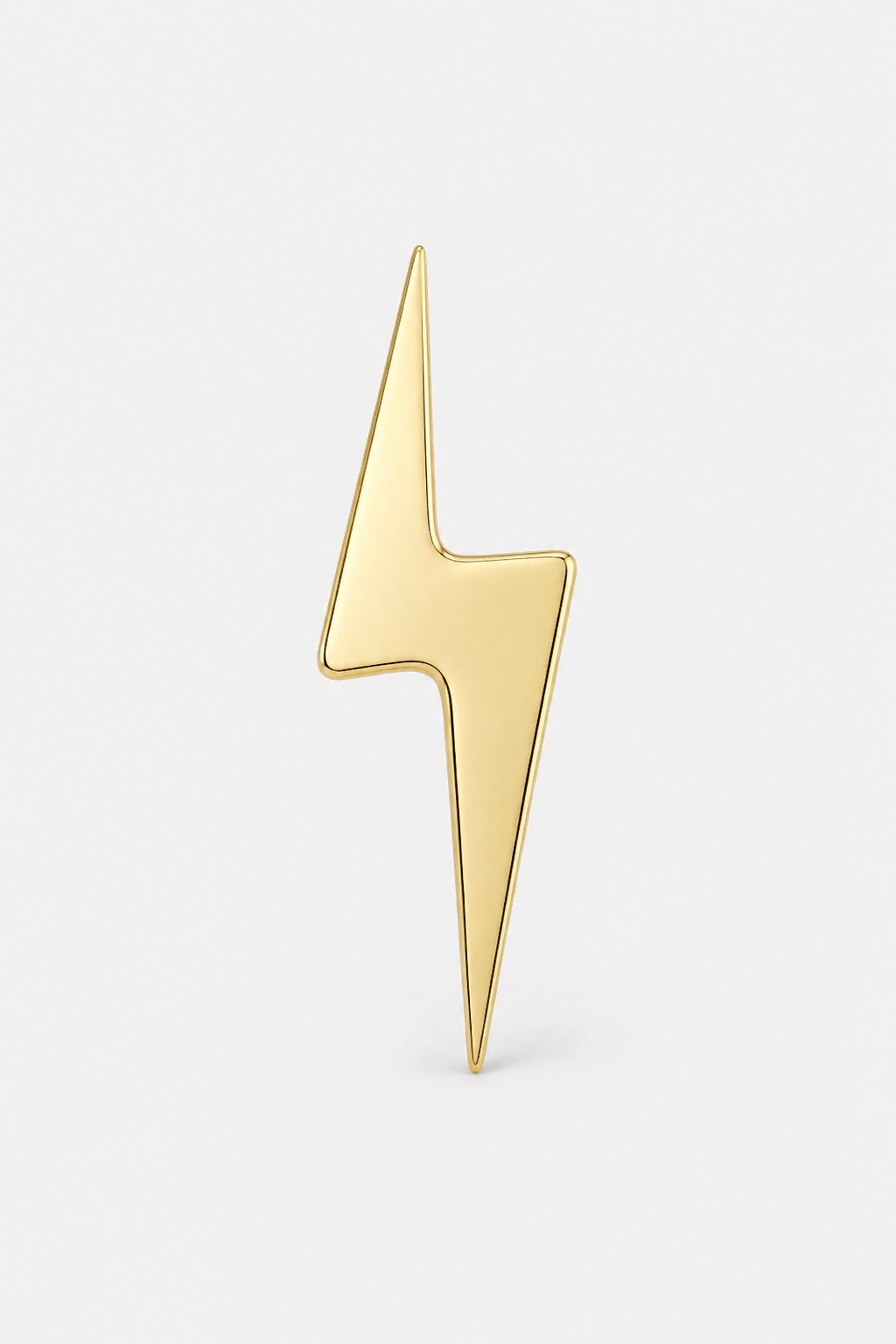 14k Gold Flatback Piercing mit Blitzmotiv · Yellow Gold · Setup 2