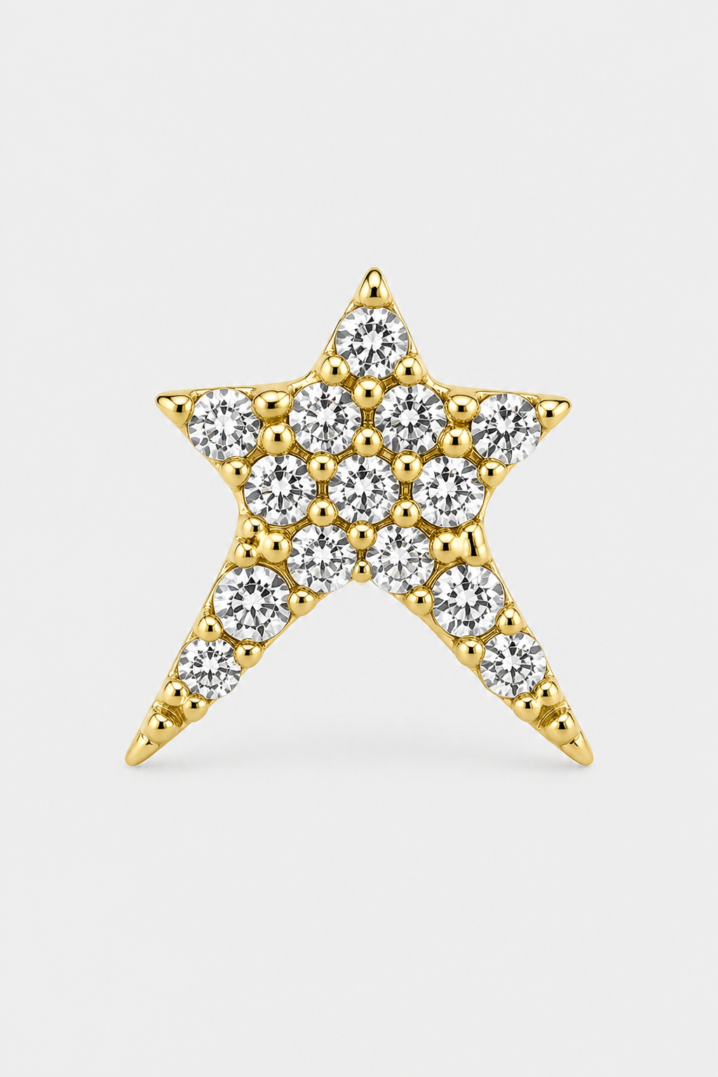 Asym Star Flatback · Yellow Gold · Setup 2