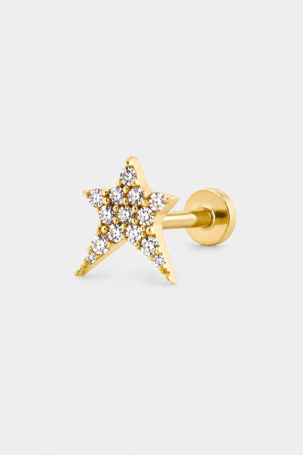 Asym Star Flatback · Yellow Gold · Setup 3