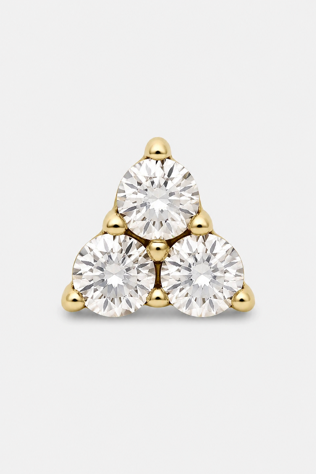 Crystal Trio Cluster Flatback · Yellow Gold · Setup 2