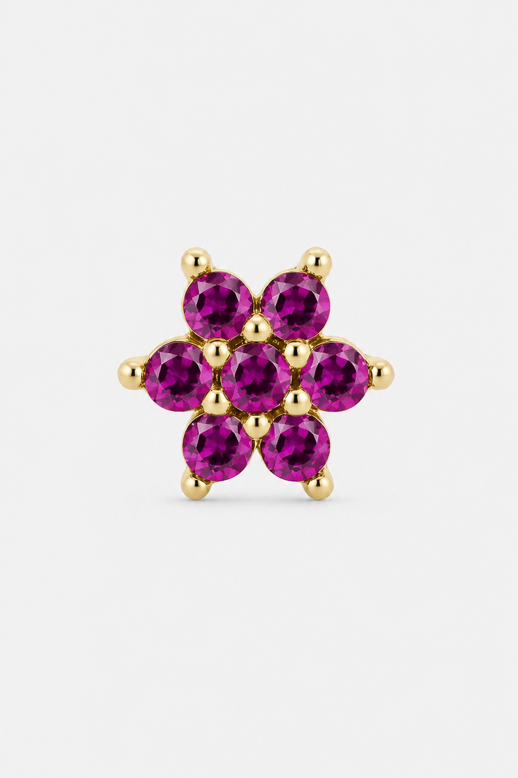 Pink Bloom Flatback · Yellow Gold · Setup 2
