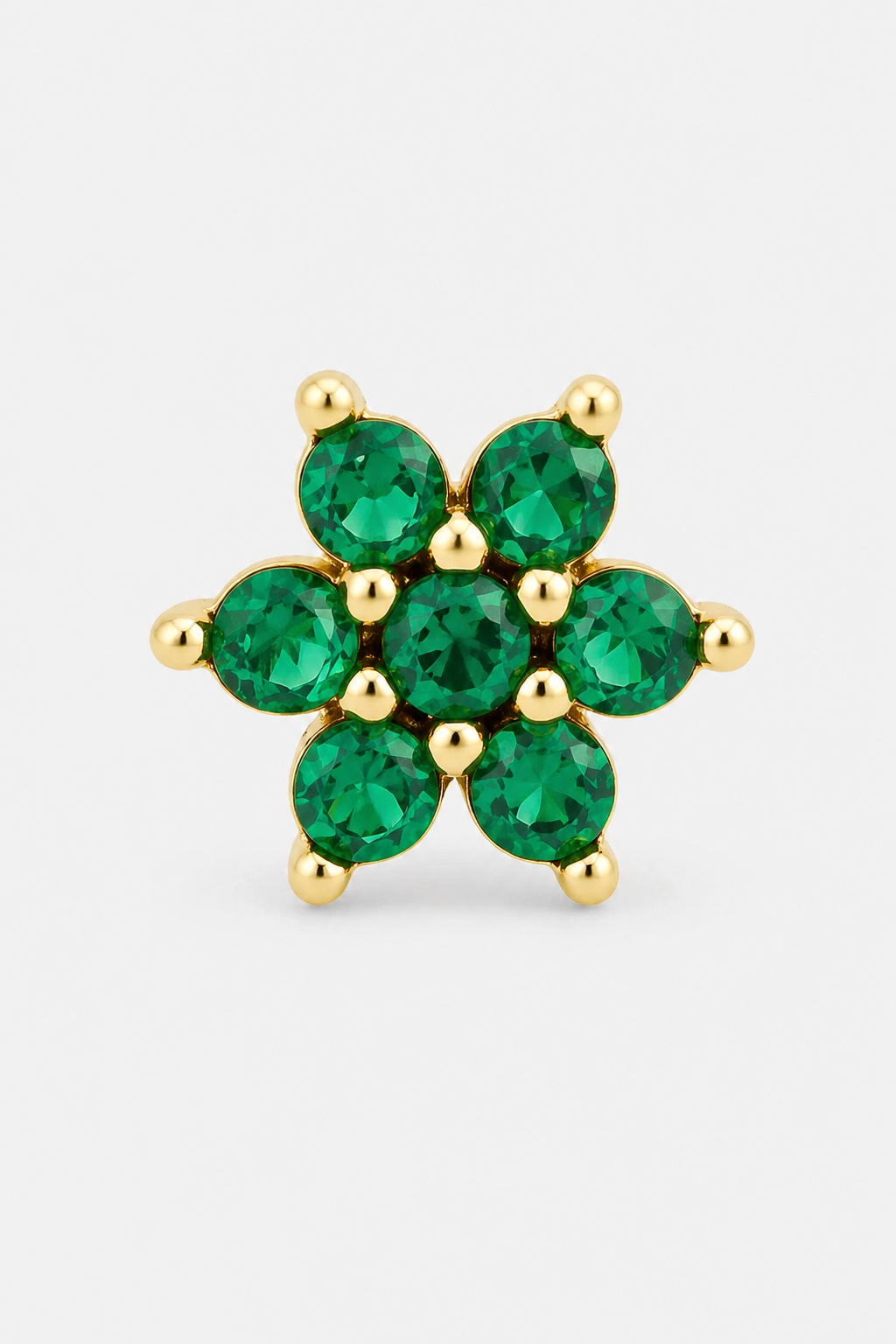Green Bloom Flatback · Yellow Gold · Setup 2