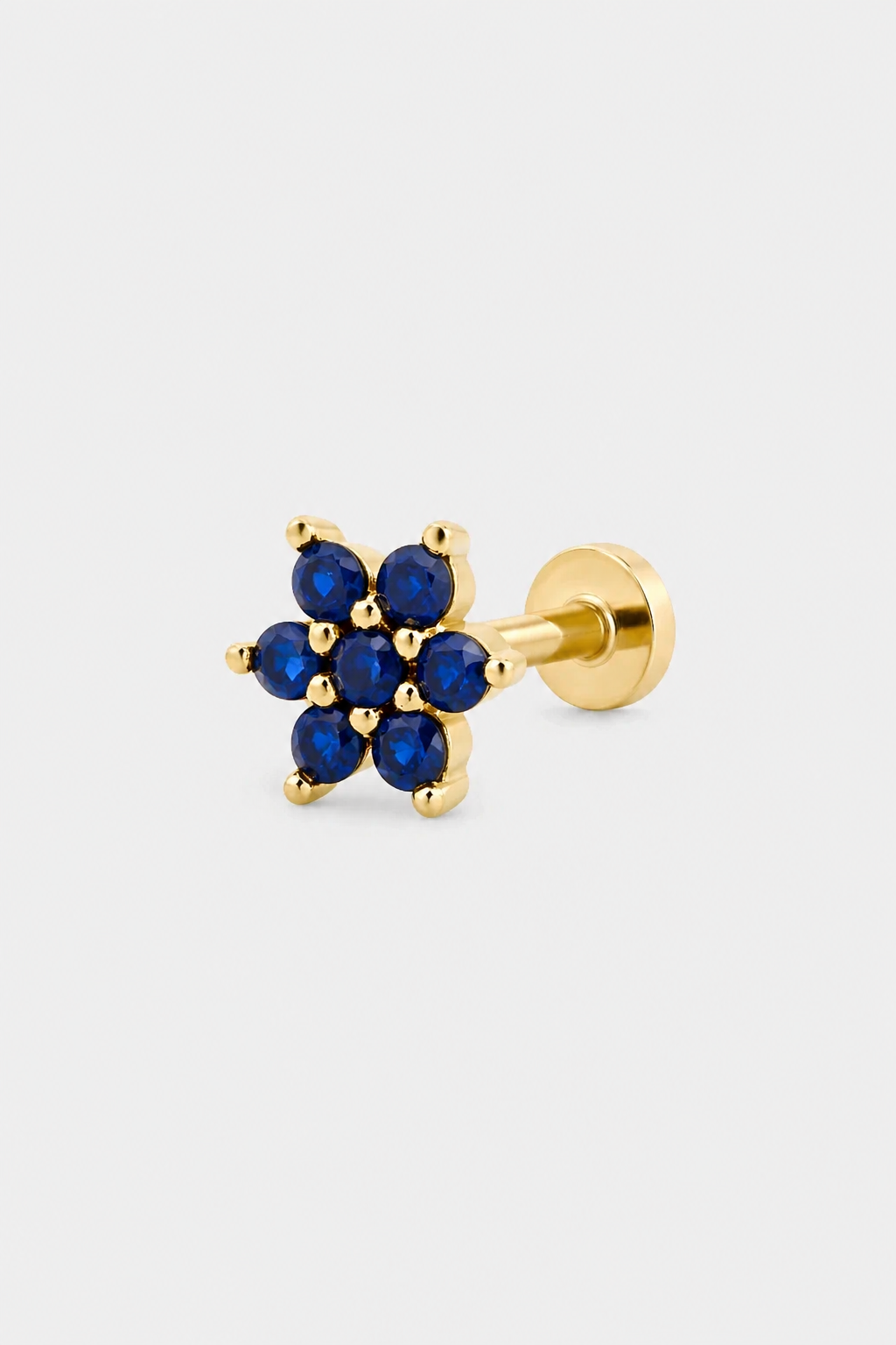 Blue Bloom Flatback · Yellow Gold · Setup 3