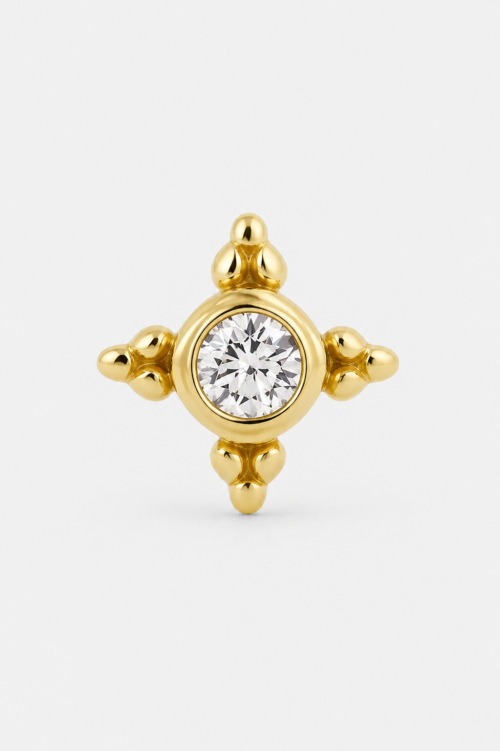 Tiny Starburst Flatback · Yellow Gold · Setup 2