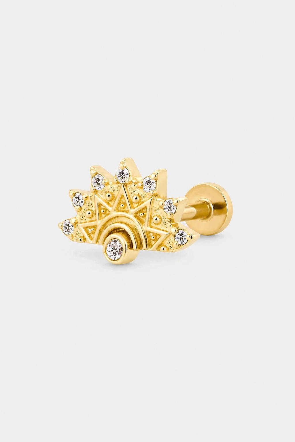 Sunburst Flatback · Yellow Gold · Setup 3