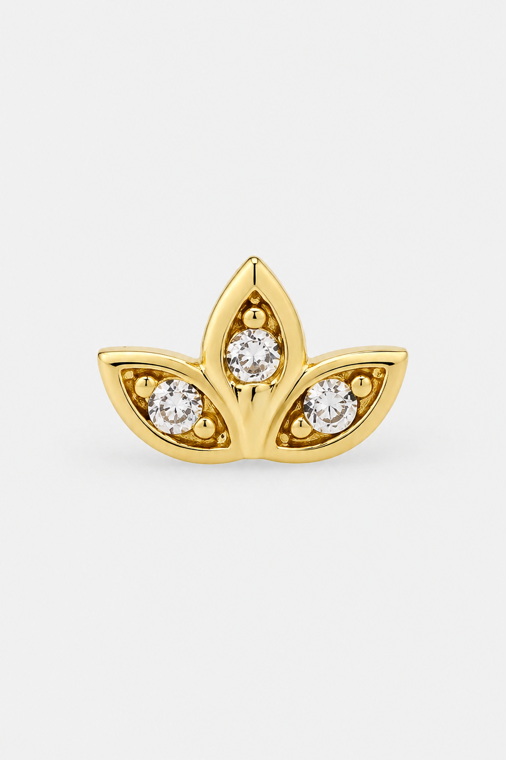 Three Petal Flatback · Yellow Gold · Setup 2