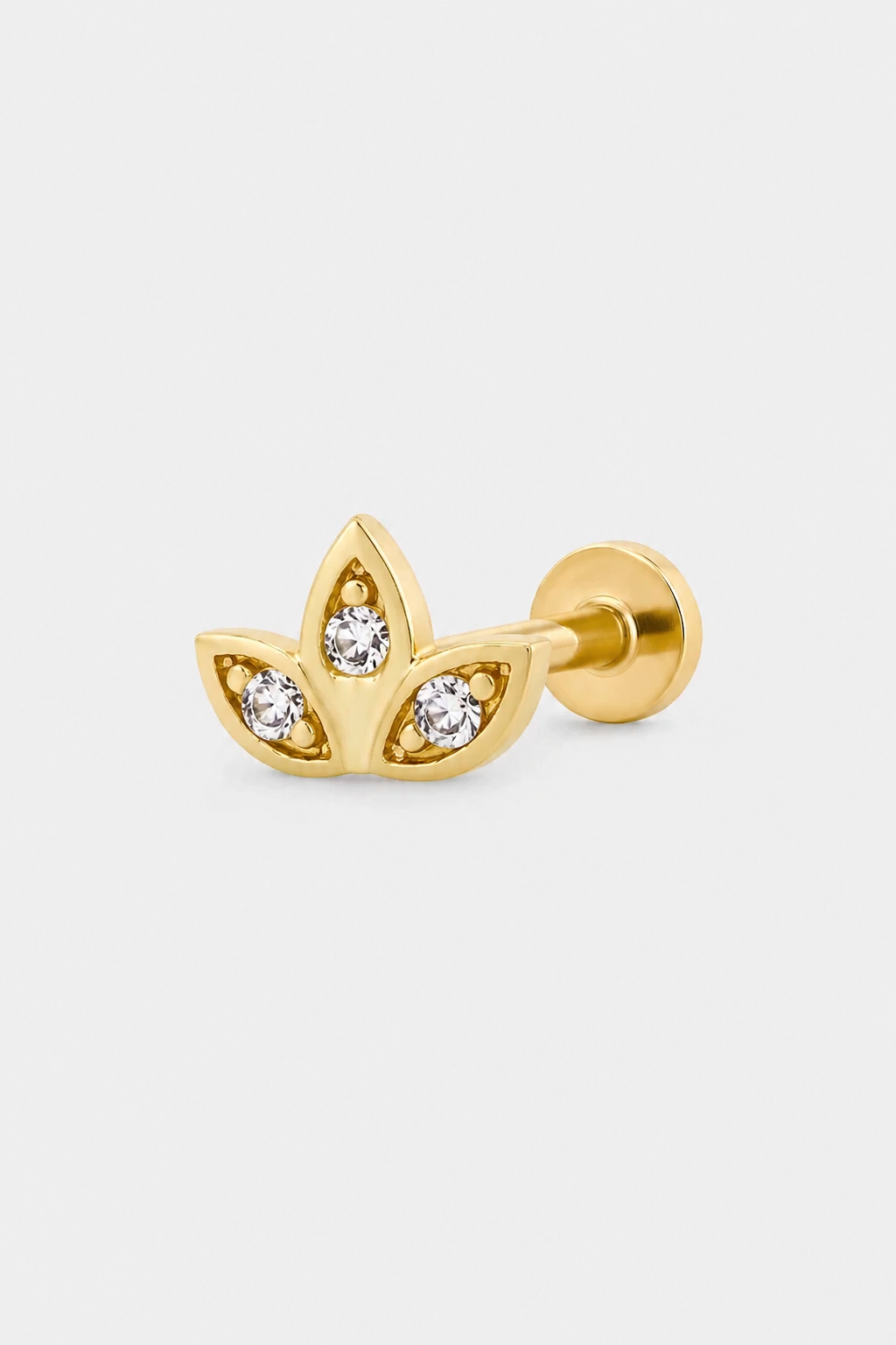 Three Petal Flatback · Yellow Gold · Setup 3