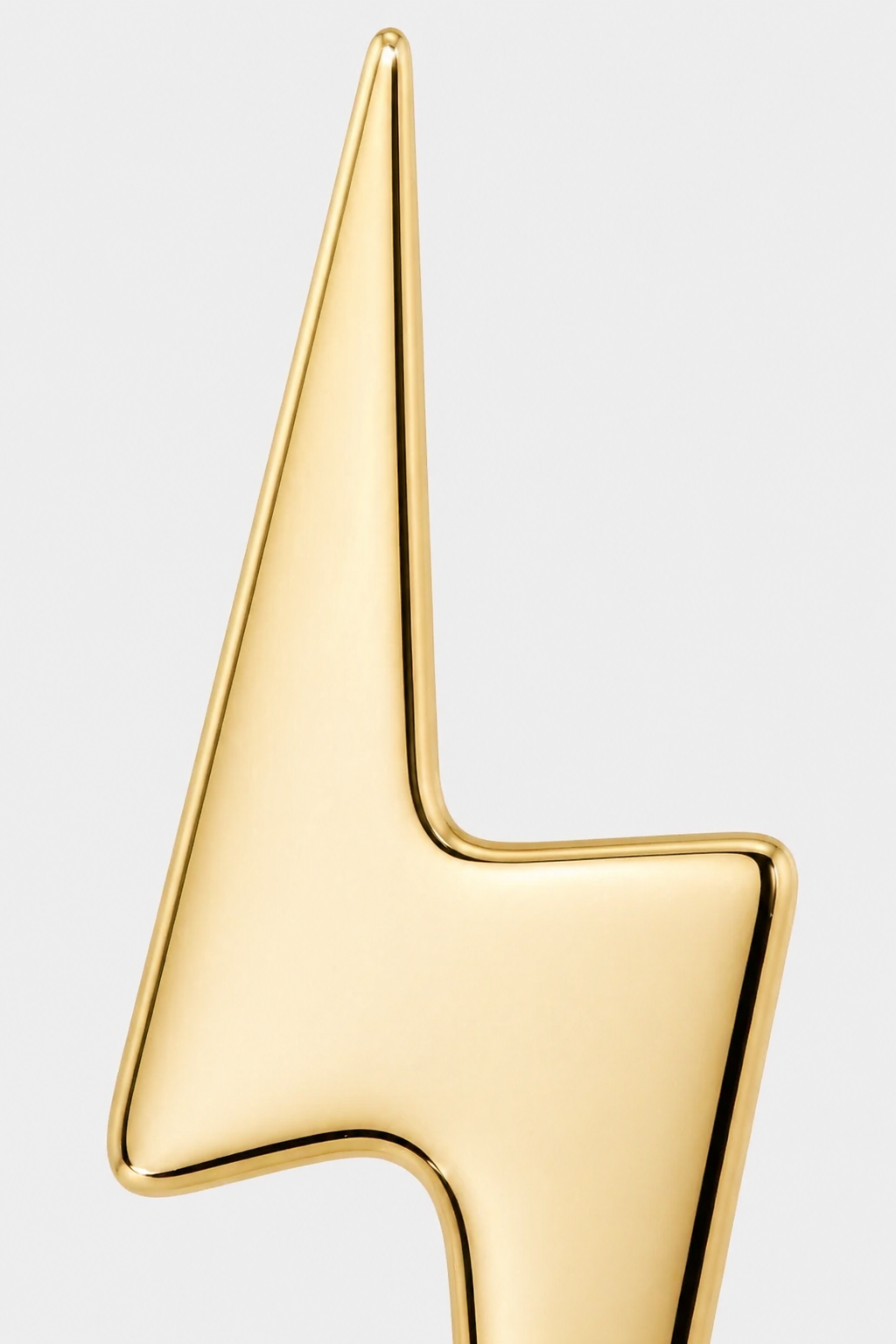 14k Gold Flatback Piercing mit Blitzmotiv · Yellow Gold · Setup 4