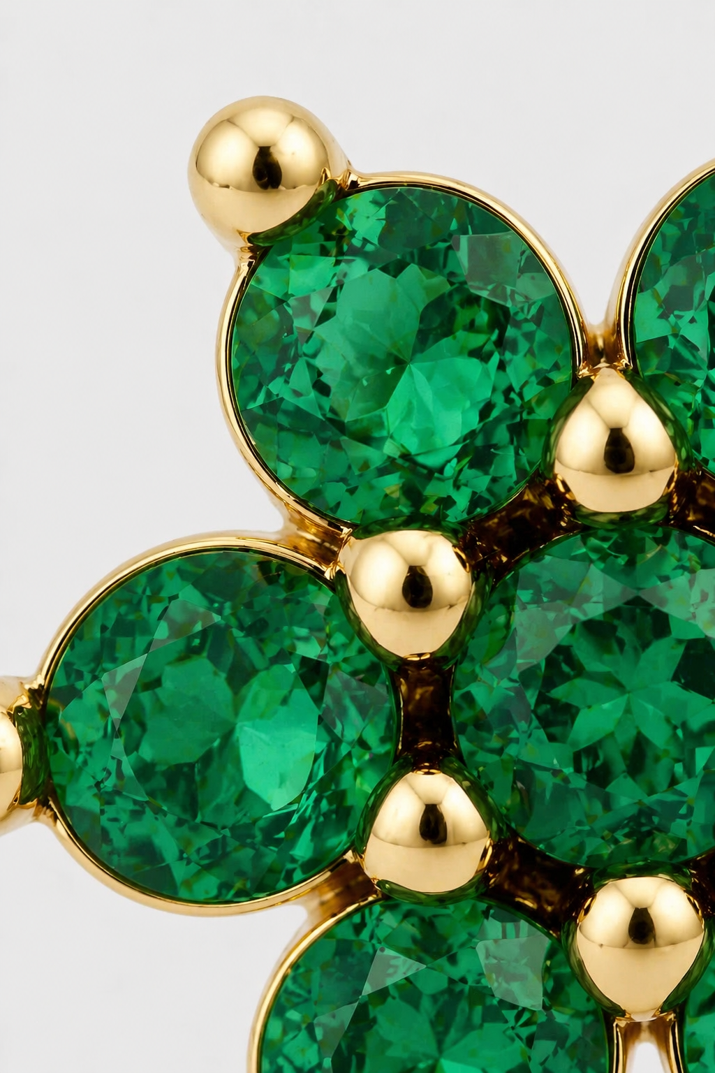 Green Bloom Flatback · Yellow Gold · Setup 4