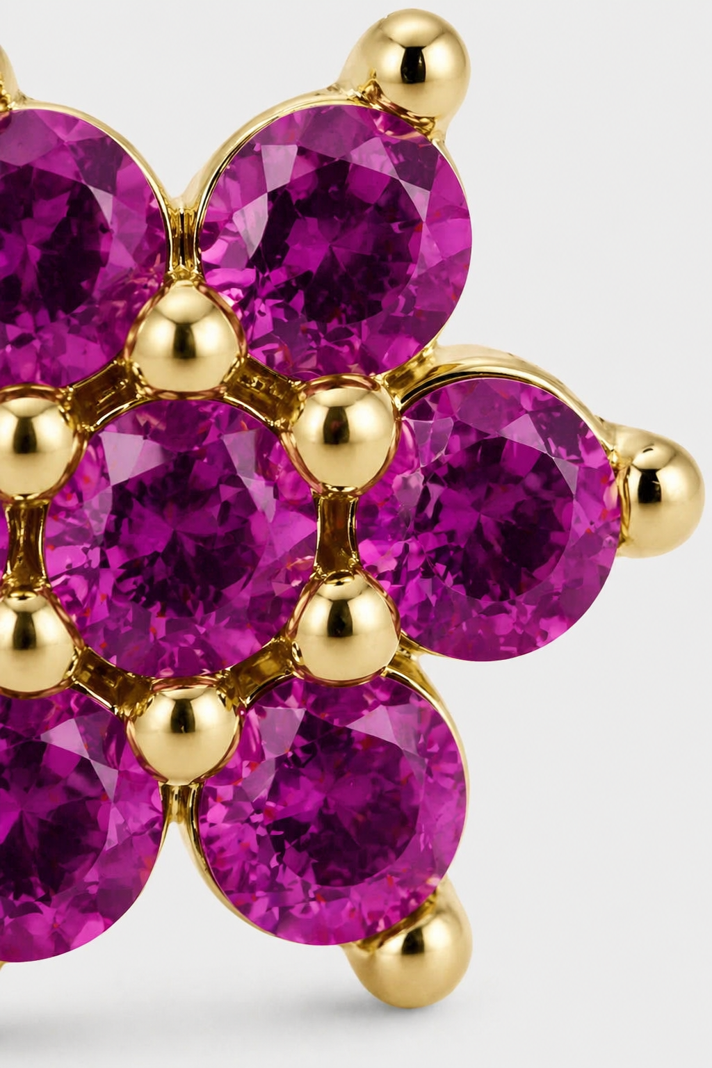 Pink Bloom Flatback · Yellow Gold · Setup 4