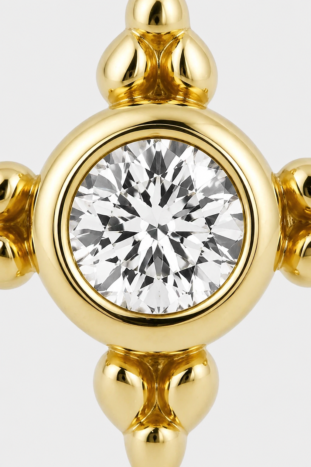 Tiny Starburst Flatback · Yellow Gold · Setup 4