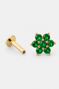 14k Gold Flatback Piercing mit poliertem Gold-Finish · Yellow Gold · Setup [mj-base:001-0047] [mj-variant:001] [mj-role:product_gallery] [mj-rank:0]