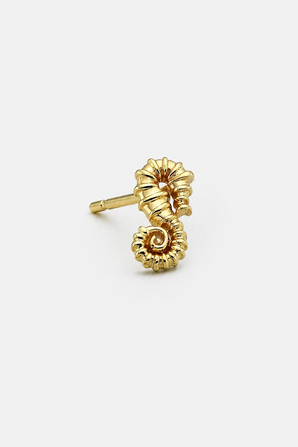 Spiral Shell Studs · Yellow Gold · Setup 2
