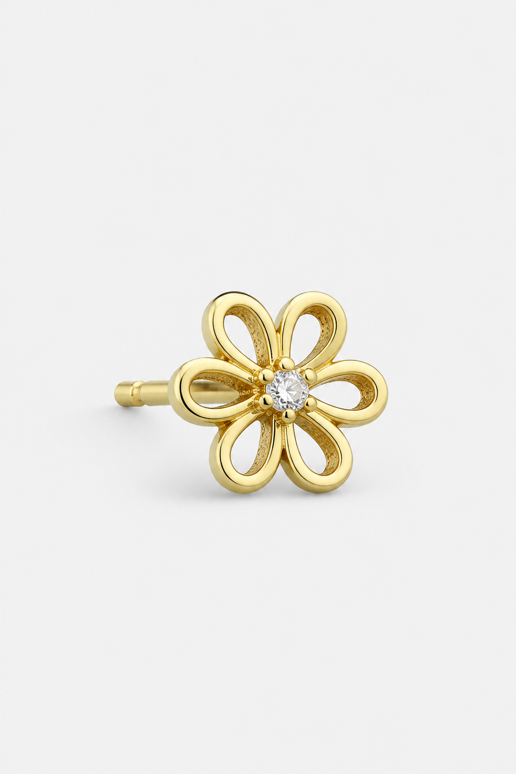 Open Bloom Studs · Yellow Gold · Setup 2