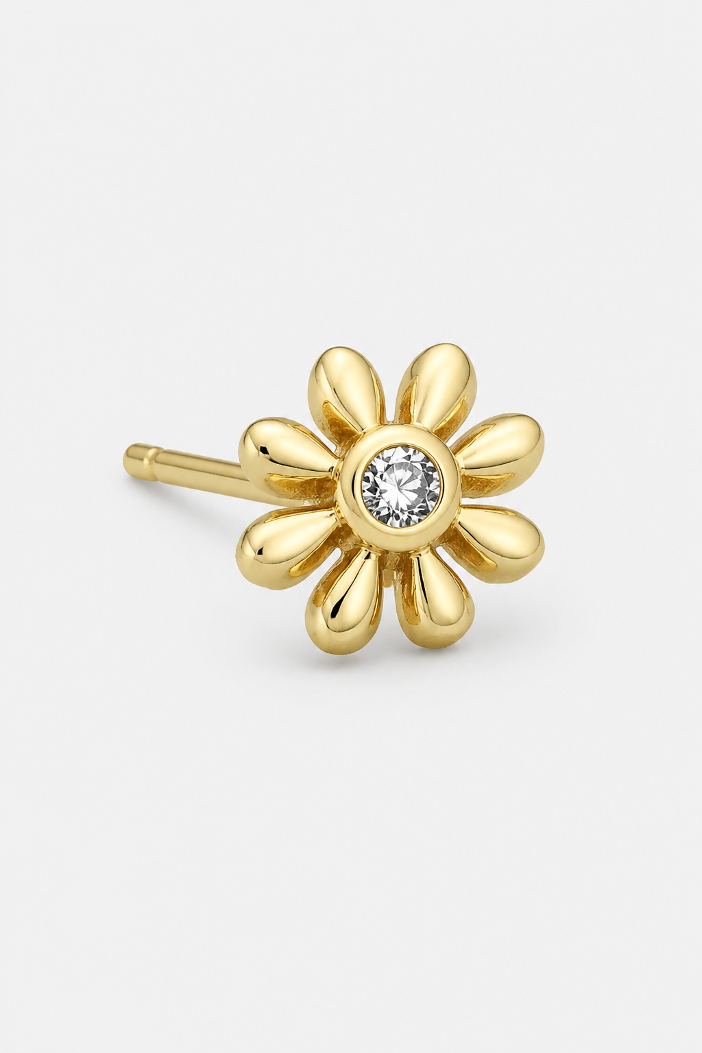 Crystal Bloom Studs · Yellow Gold · Setup 2