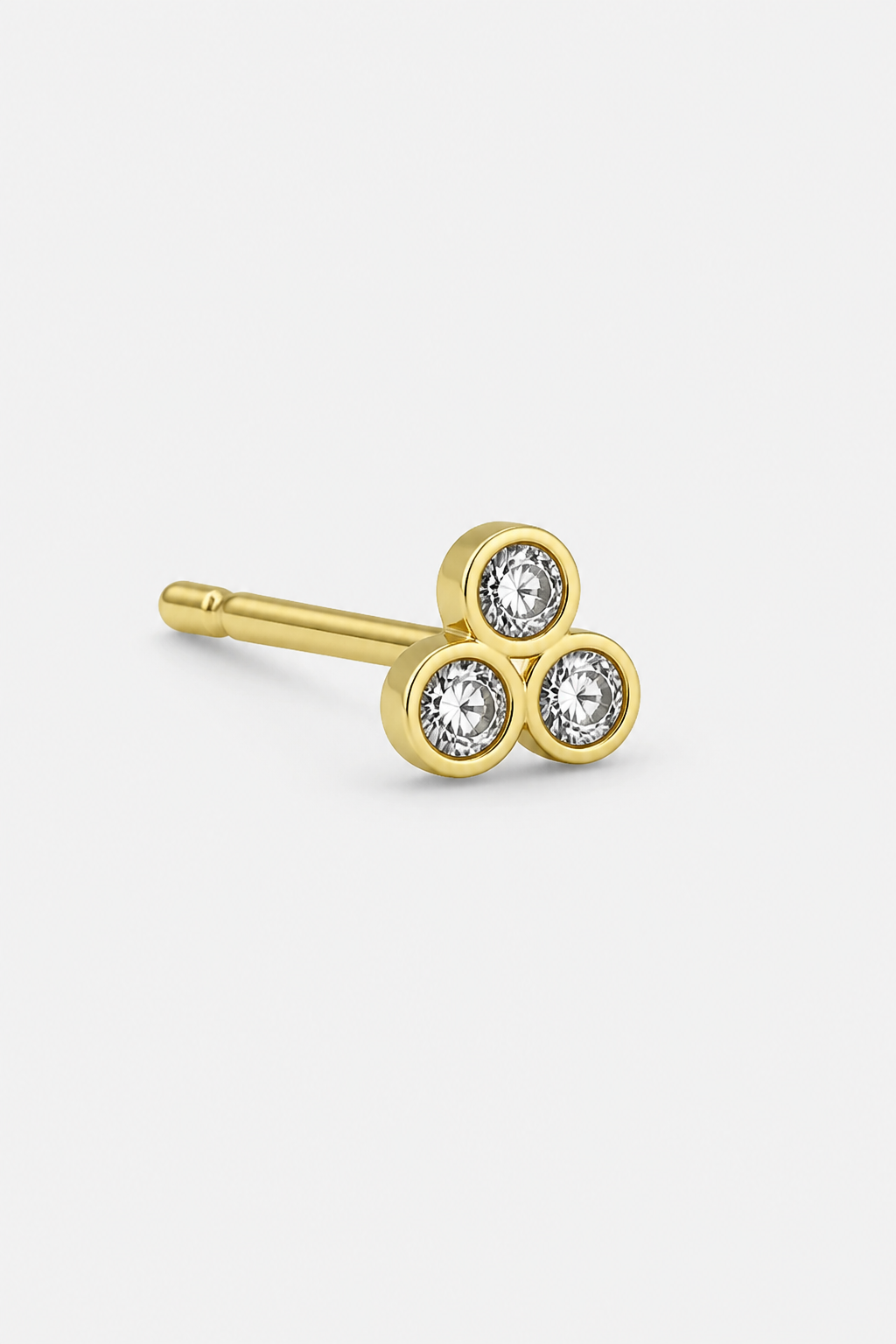 Trio Cluster Studs · Yellow Gold · Setup 2