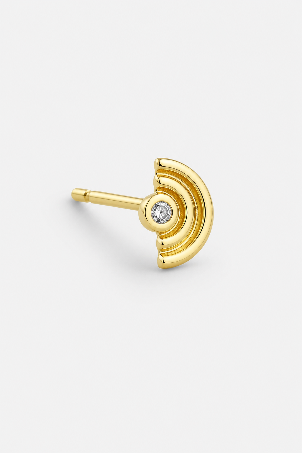 Arc Stone Studs · Yellow Gold · Setup 2