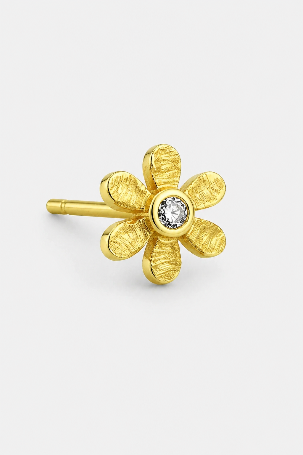 Textured Bloom Studs · Yellow Gold · Setup 2
