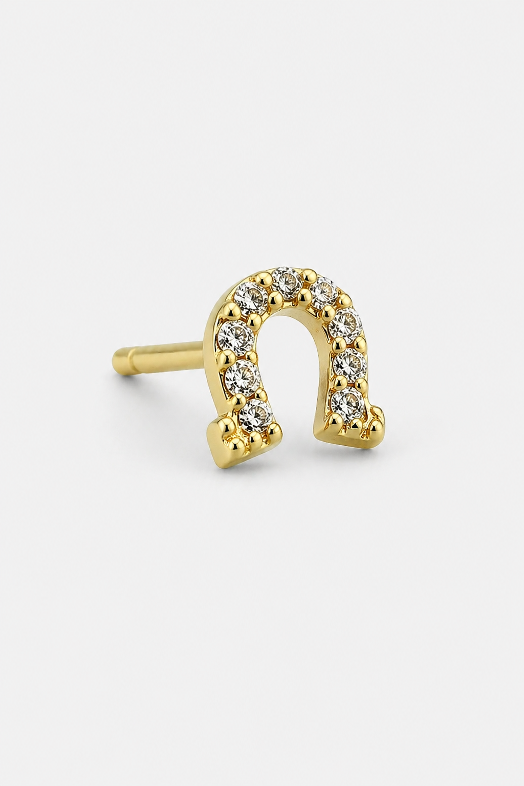 Horseshoe Studs · Yellow Gold · Setup 2