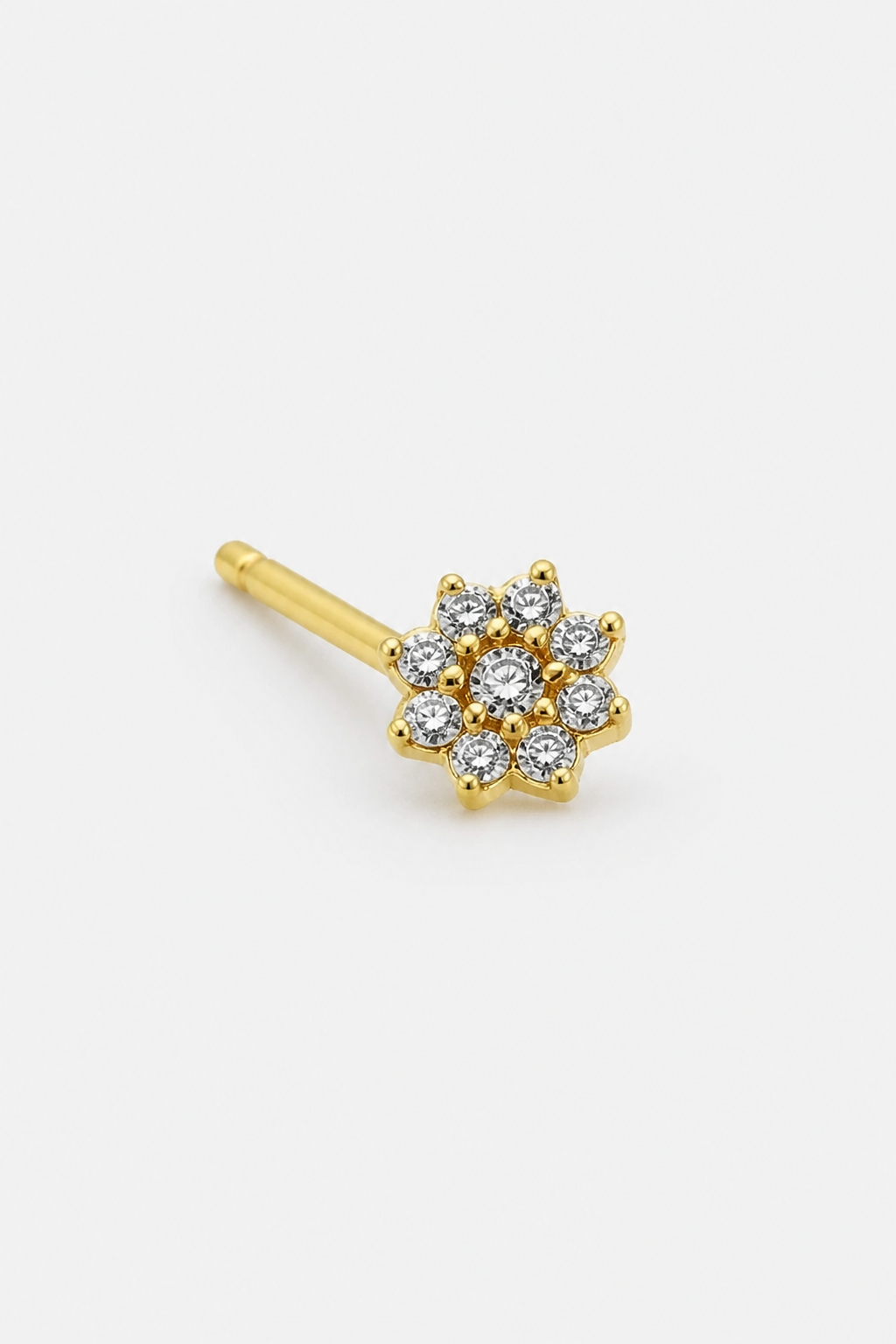 Floral Cluster Studs · Yellow Gold · Setup 2