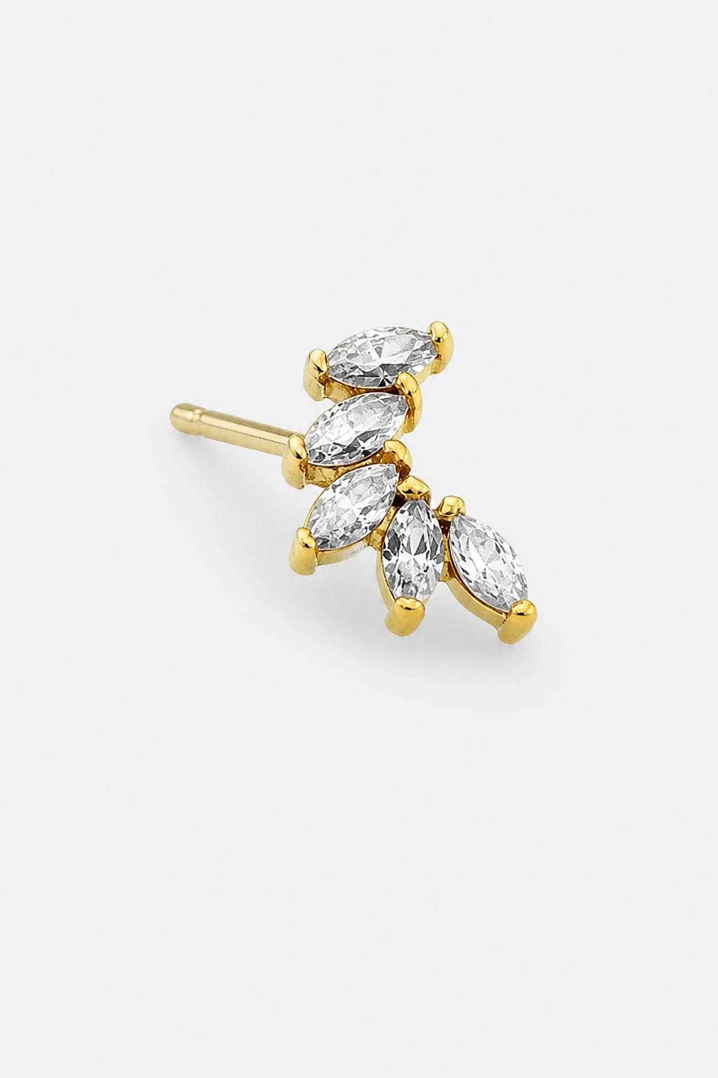 Marquise Arc Studs · Yellow Gold · Setup 2