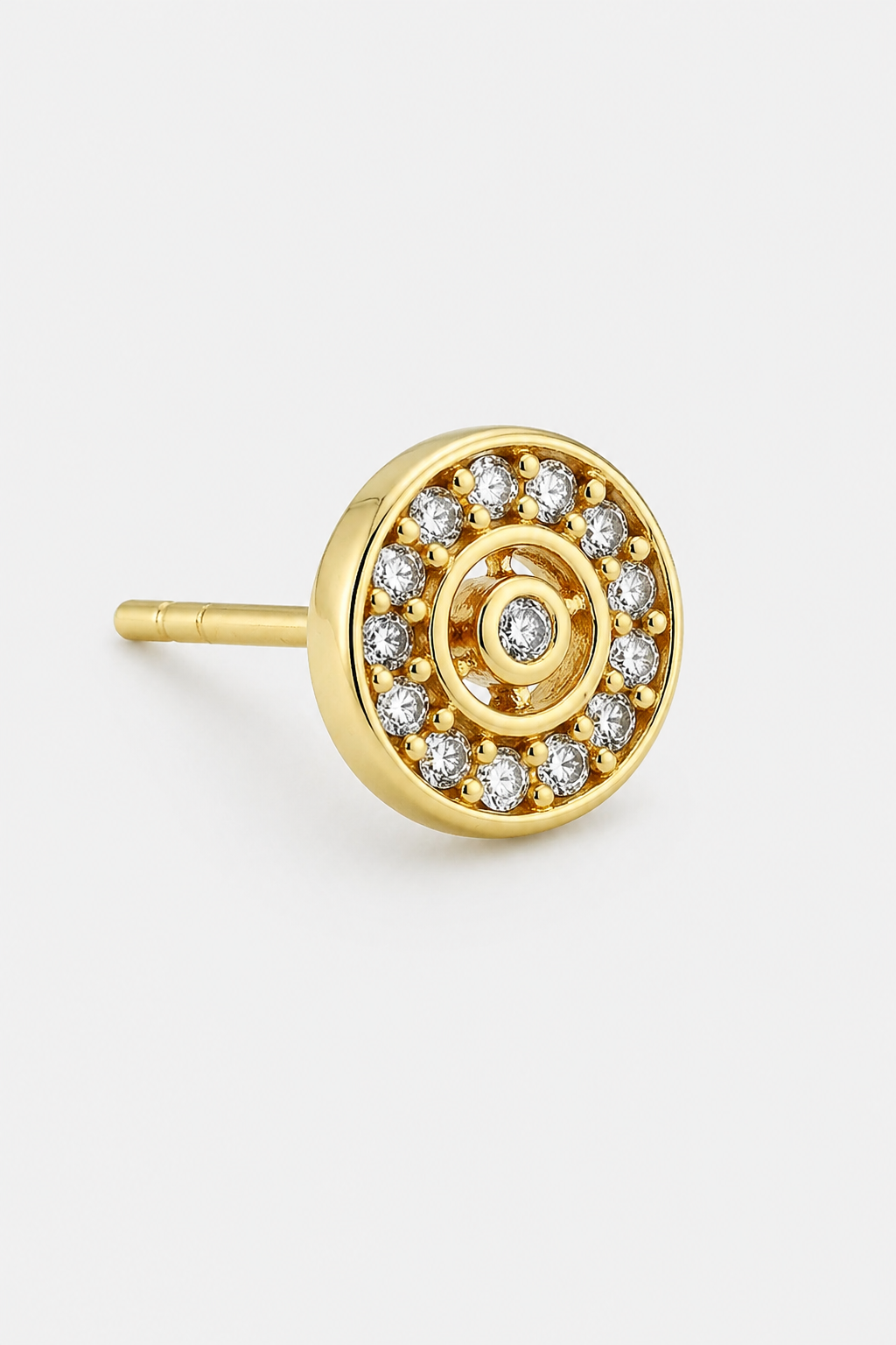 Halo Disc Studs · Yellow Gold · Setup 2
